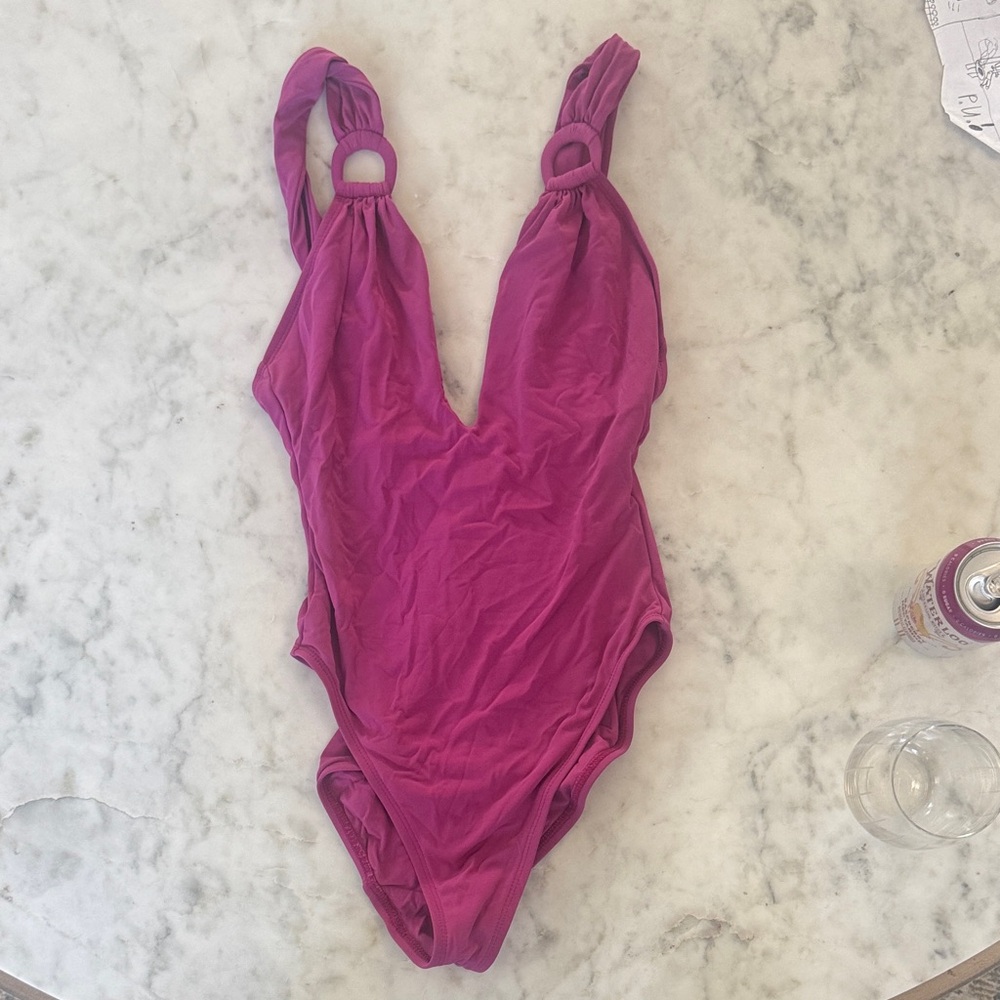 Robin Piccone Fuchsia One-Piece Swim